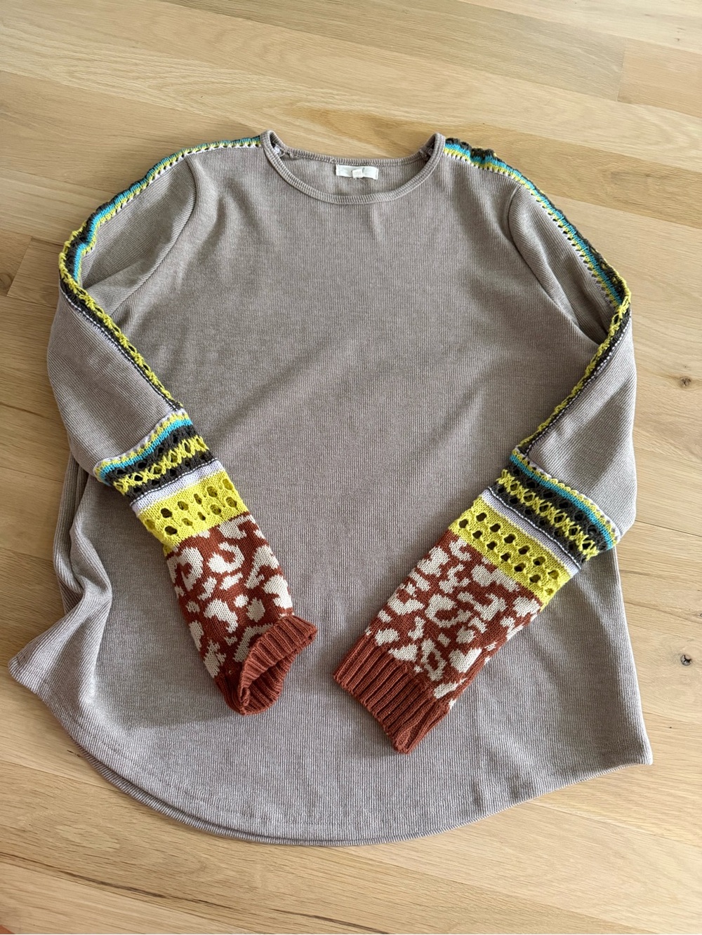 Easel Sweater with embellished sleeves